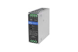 Guide rail switching power supply 120W contains PFC function and adopts 106℃ long-life electrolytic capacitor.