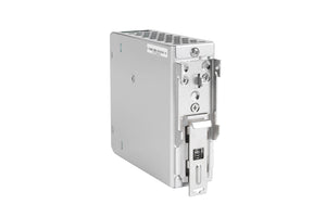 Guide rail switching power supply 75W contains PFC function and adopts 105℃ long-life electrolytic capacitor.