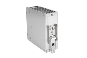 Guide rail switching power supply 150W contains PFC function and adopts 107℃ long-life electrolytic capacitor.